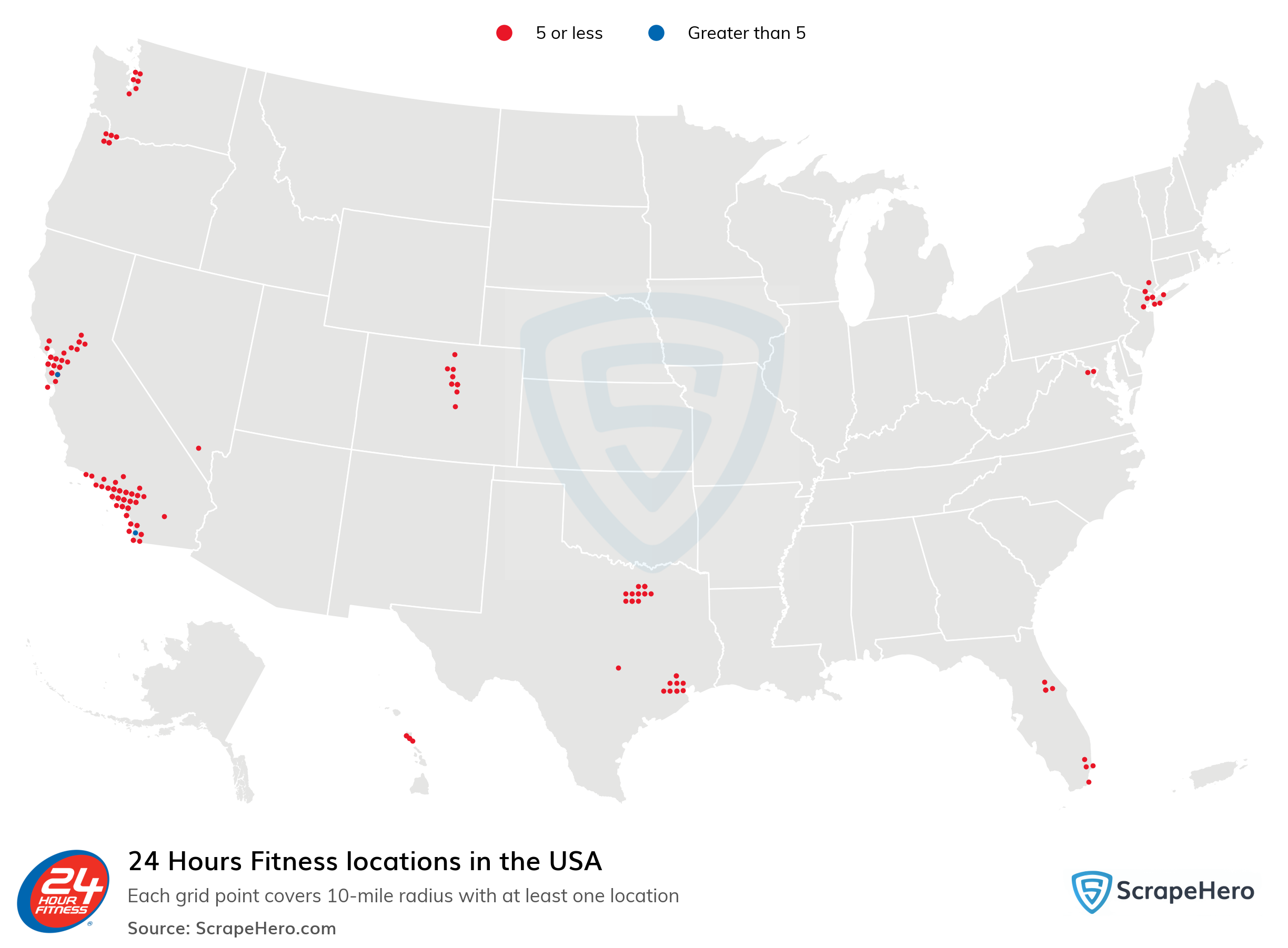 Number of 24 Hours Fitness locations in the USA in 2024