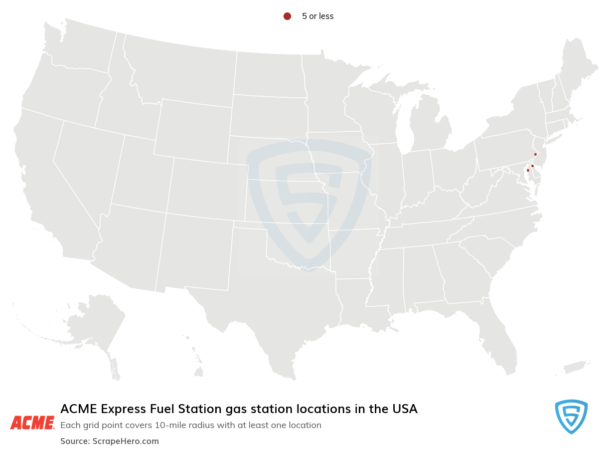 ACME Express Fuel Station locations
