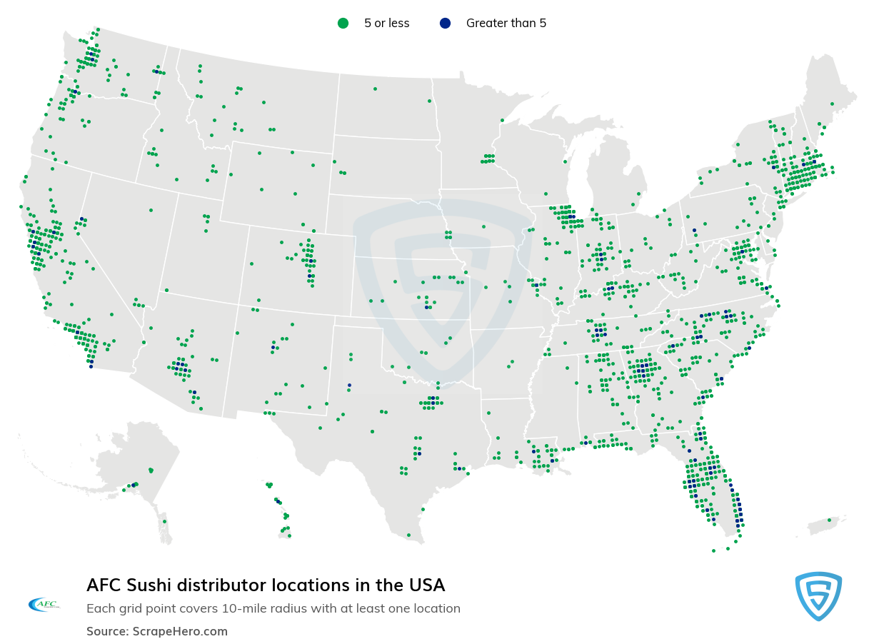 AFC Sushi store locations