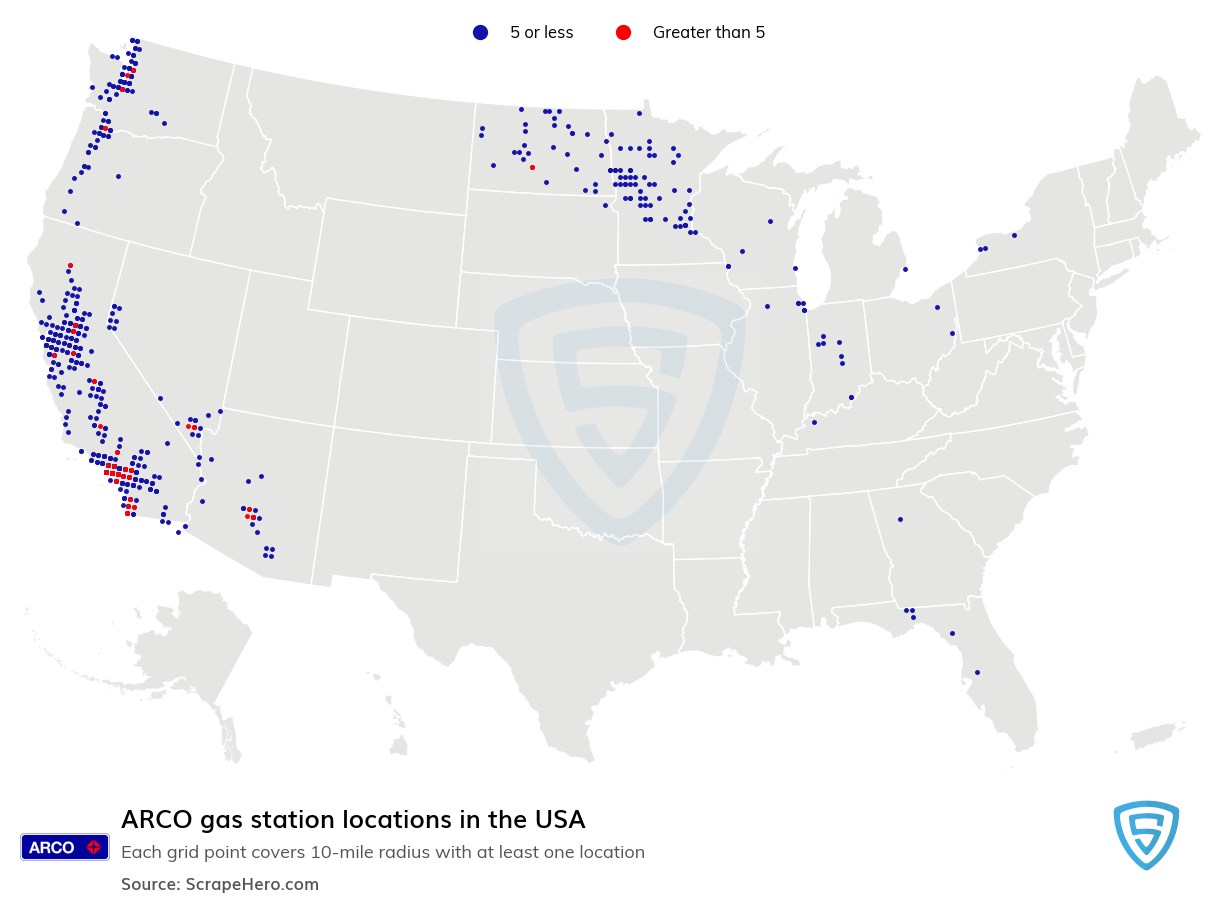 ARCO gas station locations