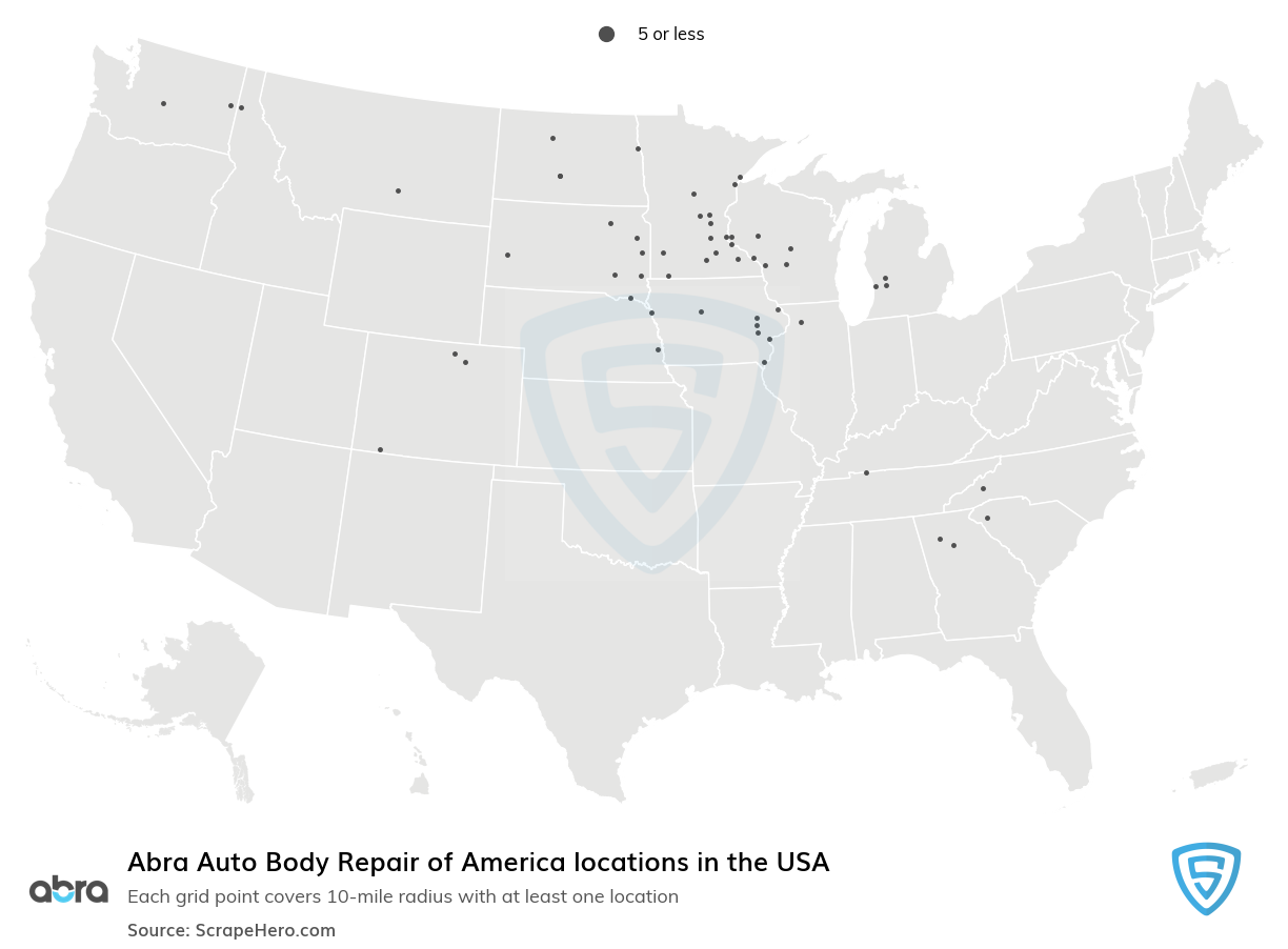 Abra Auto Body Repair of America locations
