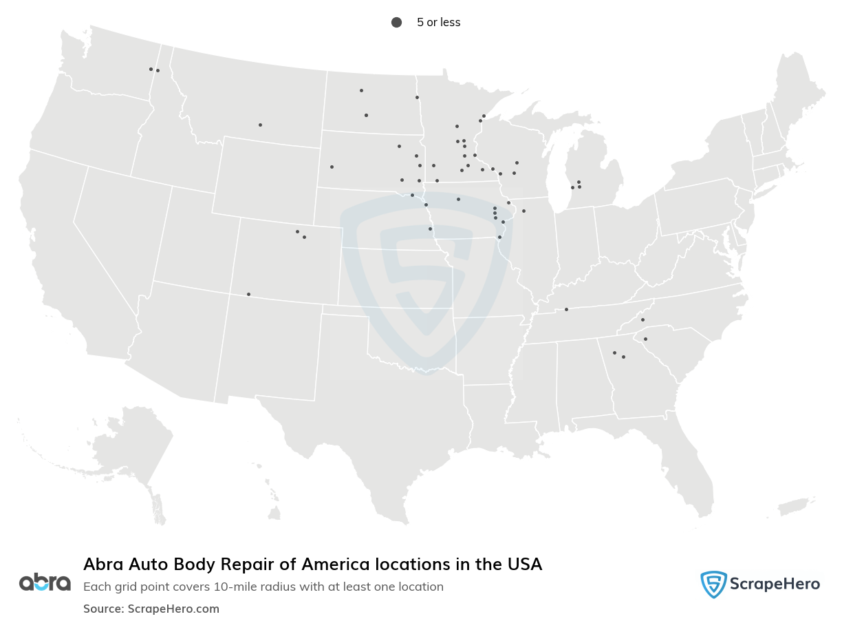 Abra Auto Body Repair of America locations