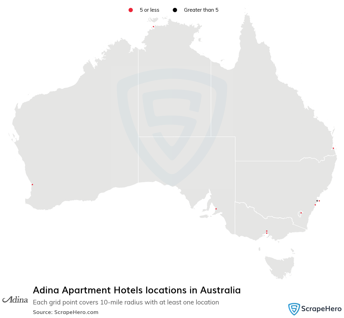 Adina Apartment Hotels locations