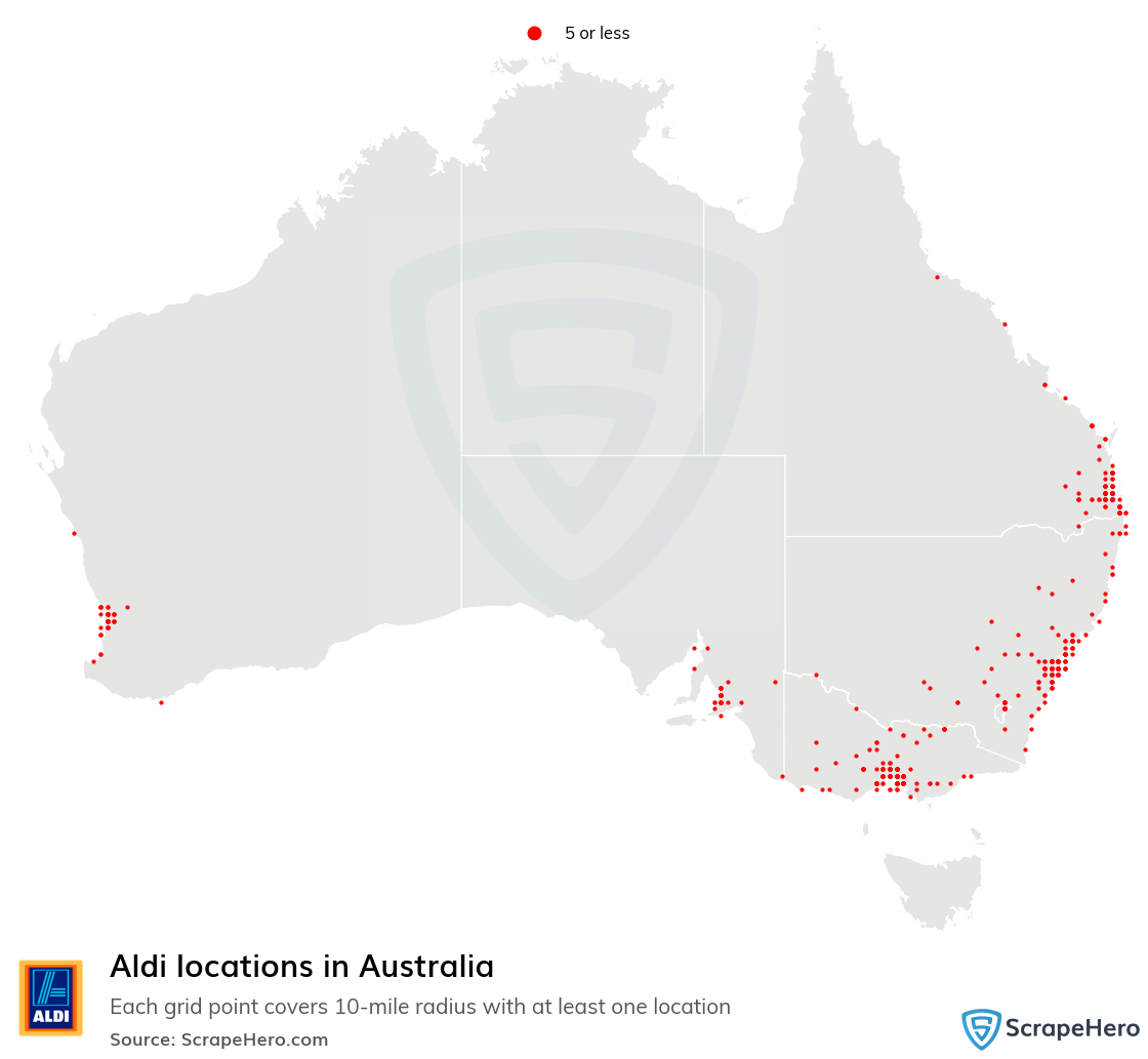Map of  locations in Australia in 2025