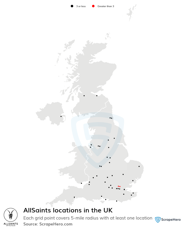 AllSaints store locations