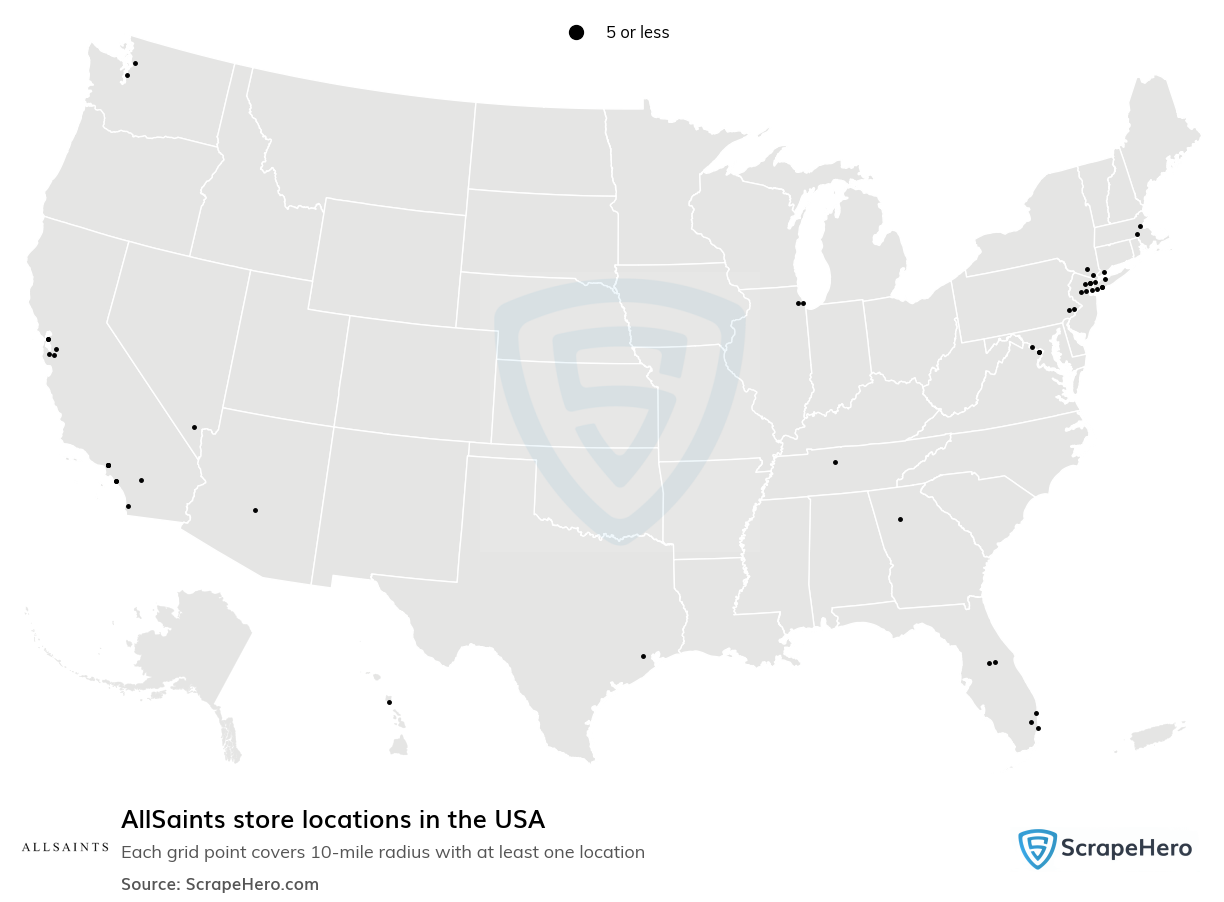 AllSaints store locations