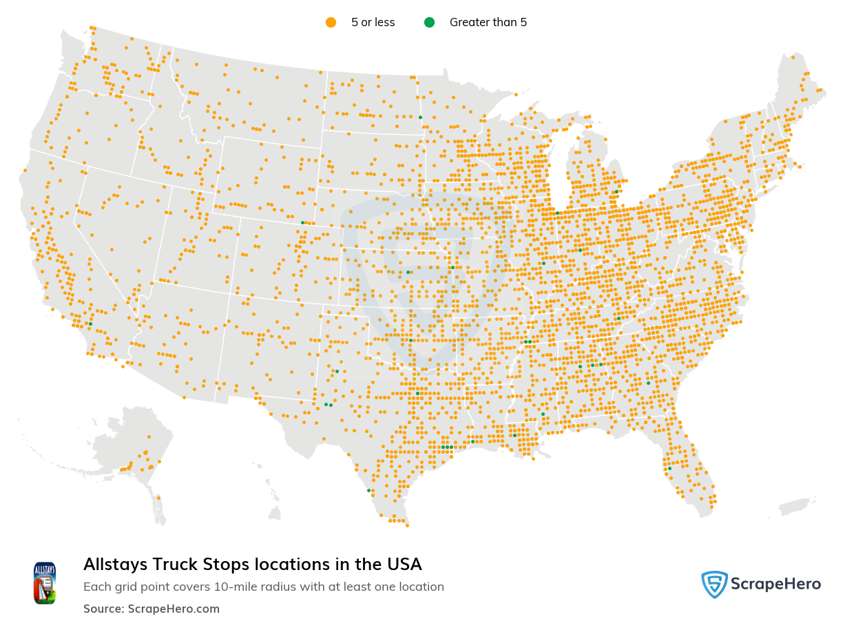 Allstays Truck Stops locations