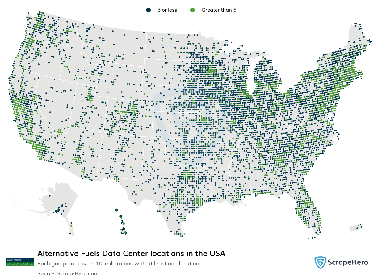 Alternative Fuels Data Center locations