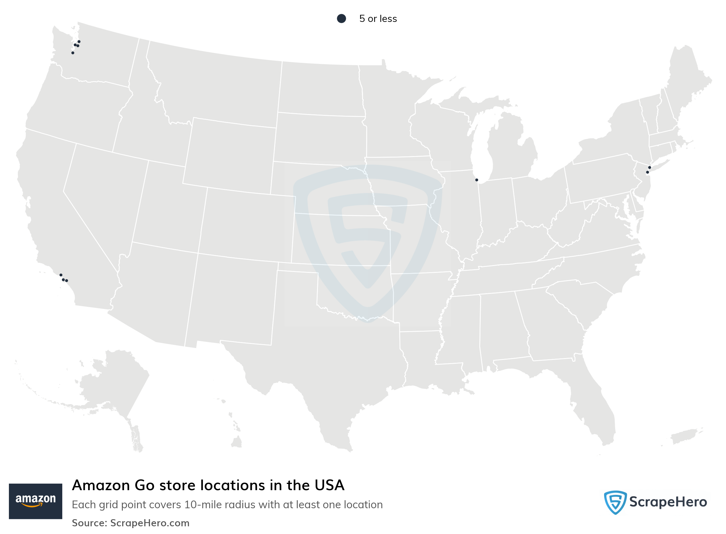 Number of  Go locations in the USA in 2023