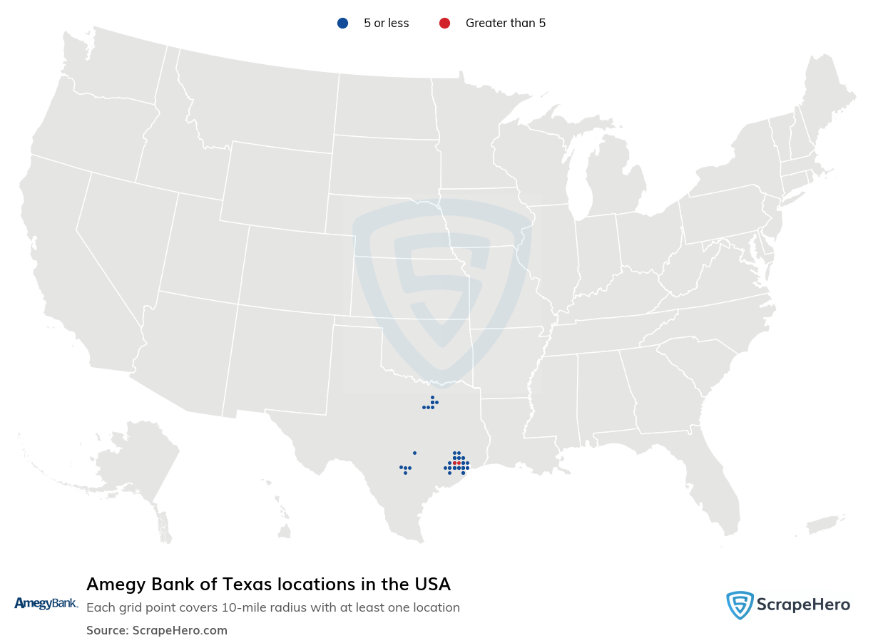 Amegy Bank of Texas locations