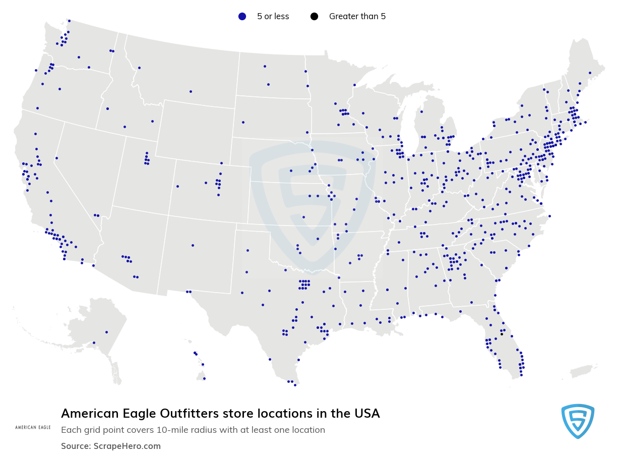 American Eagle Outfitters locations
