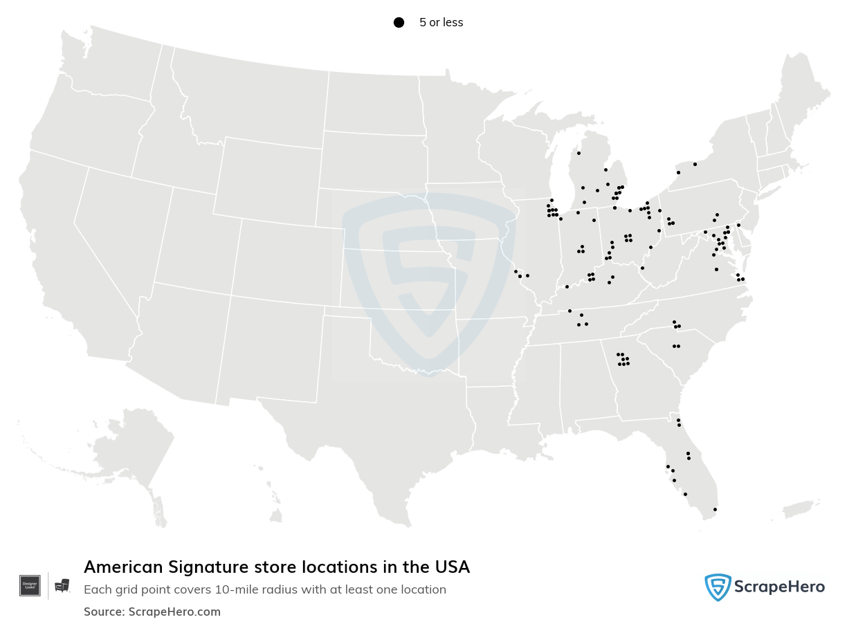 American signature furniture locations on sale near me
