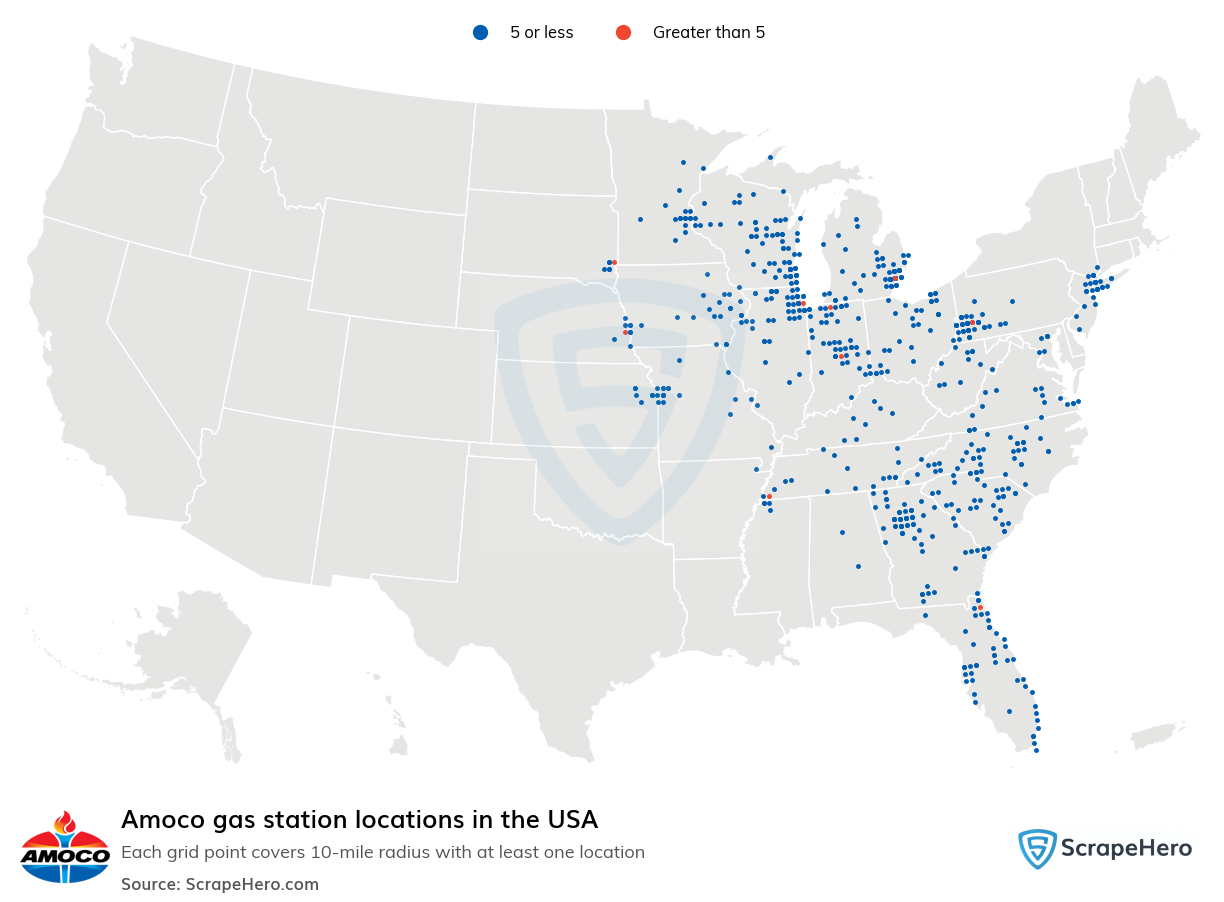 Map of  locations in the United States in 2025