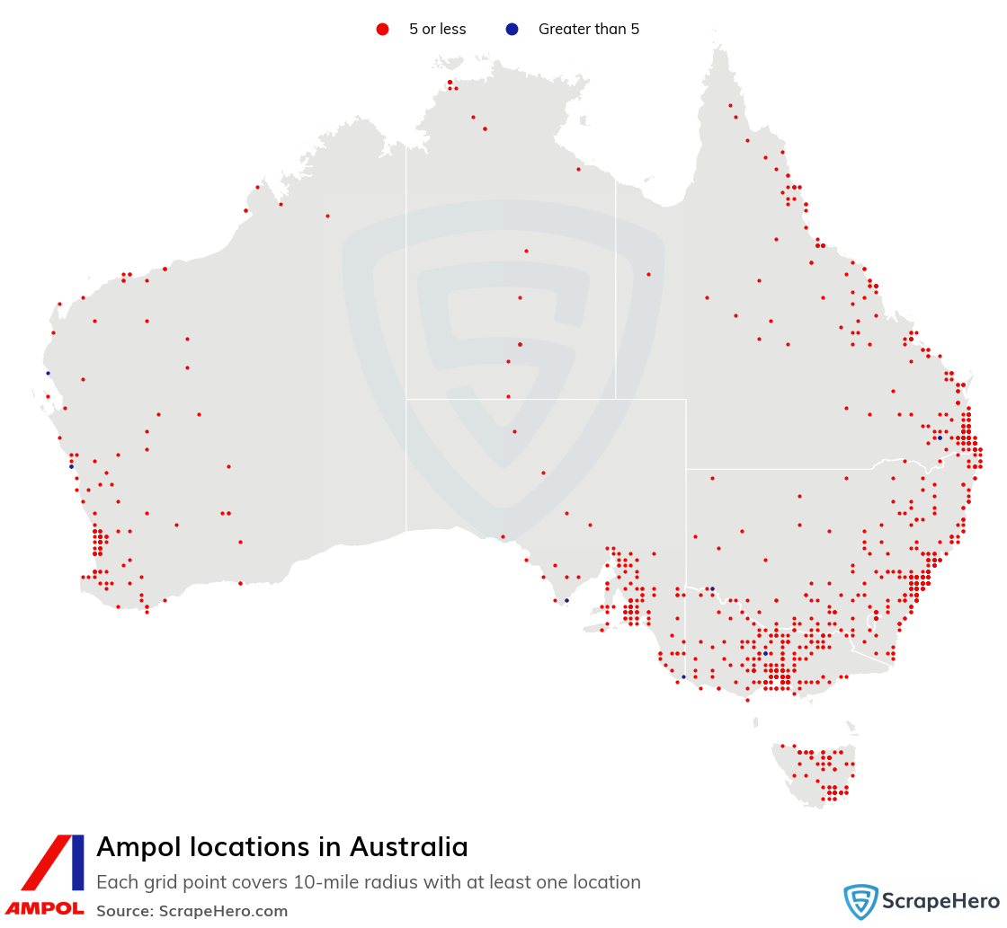 Ampol gas station locations