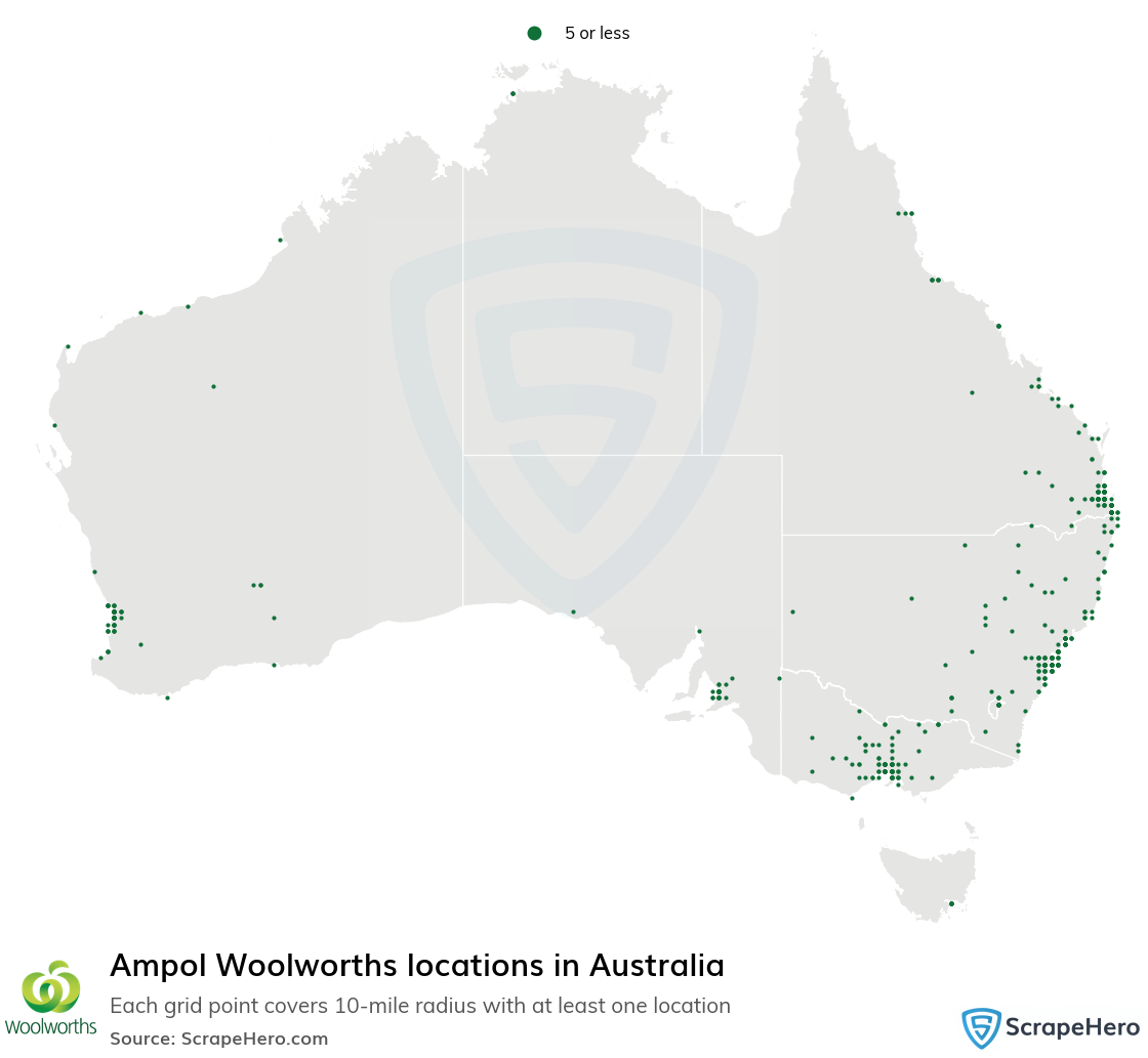 Ampol Woolworths gas station locations