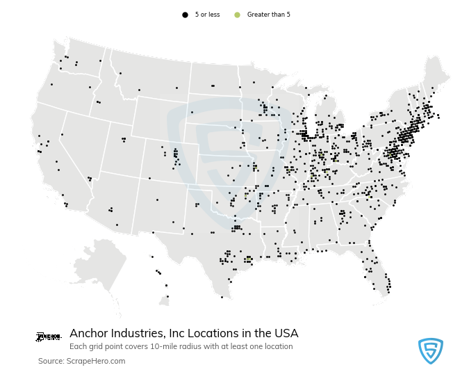 Anchor Industries, Inc store locations