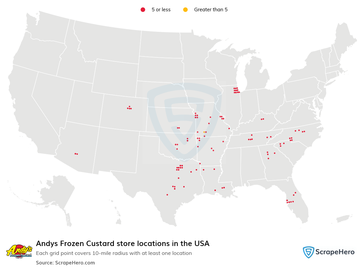 Andys Frozen Custard store locations