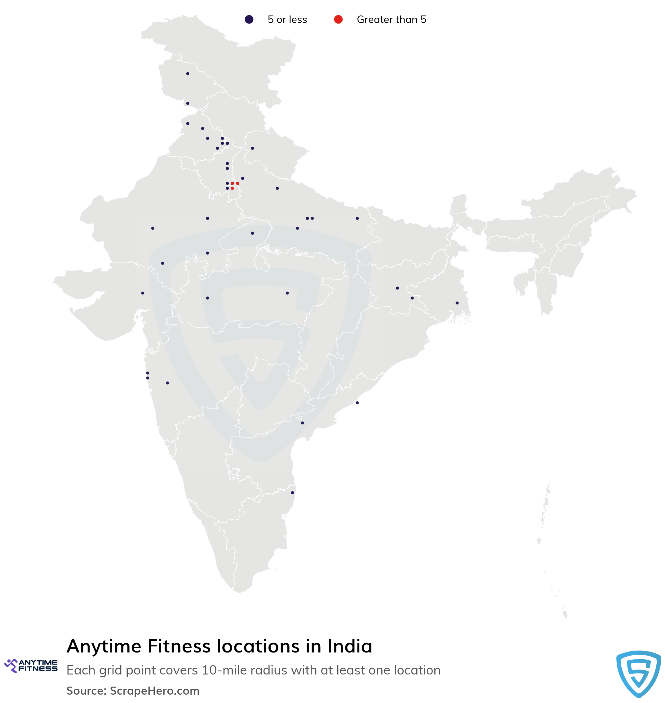 Number of Anytime Fitness locations in India in 2024