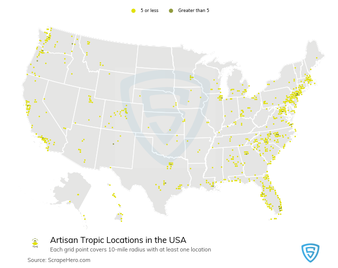 Artisan Tropic locations