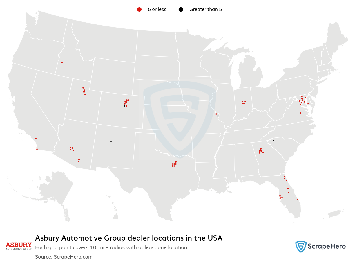 Asbury Automotive Group dealer locations