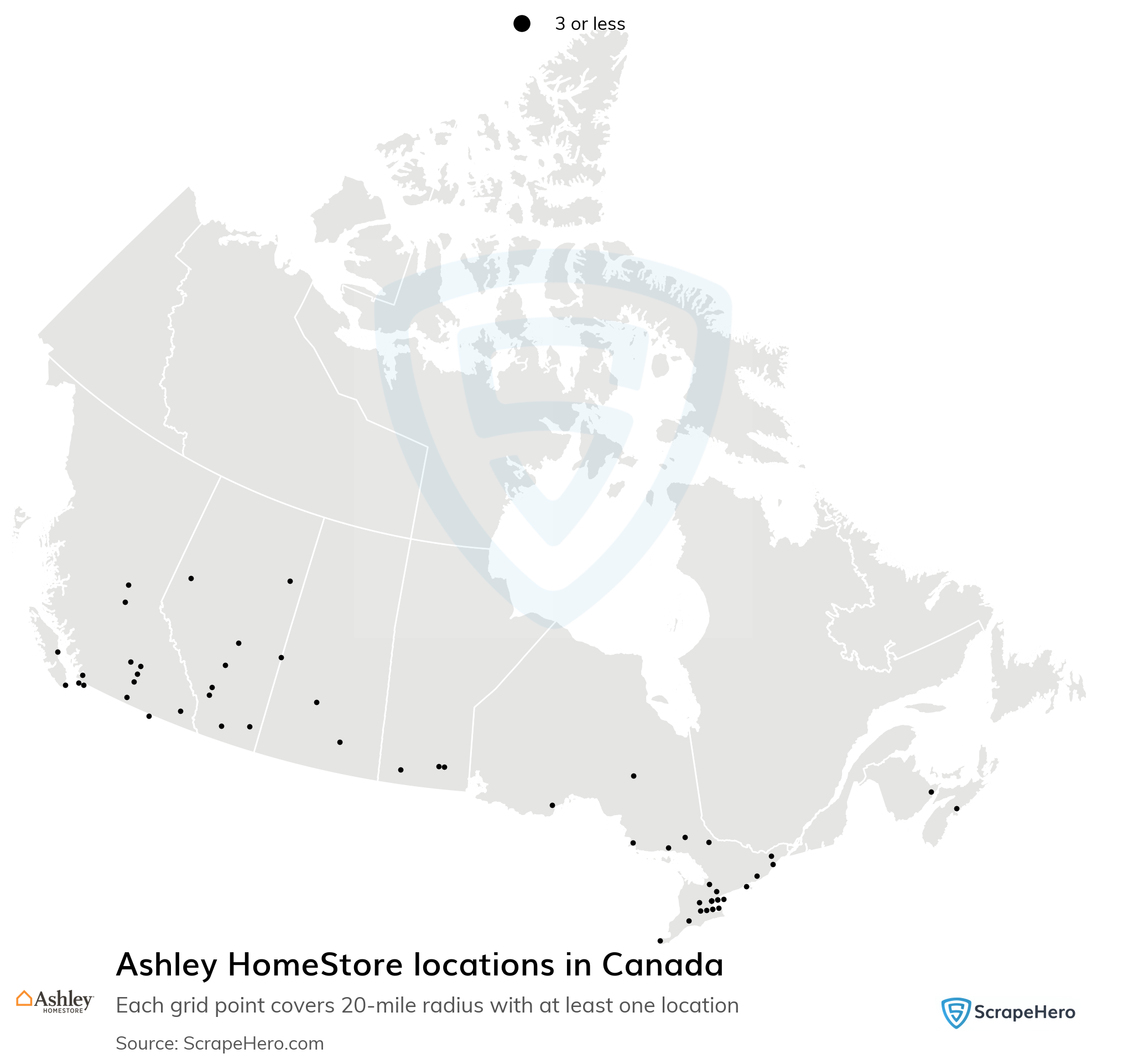 List of all Ashley HomeStore locations in Canada ScrapeHero Data