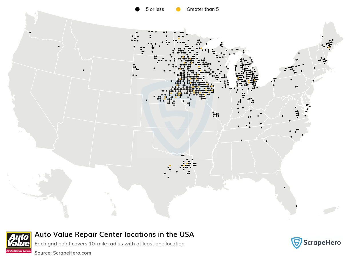 Auto Value Repair Center locations