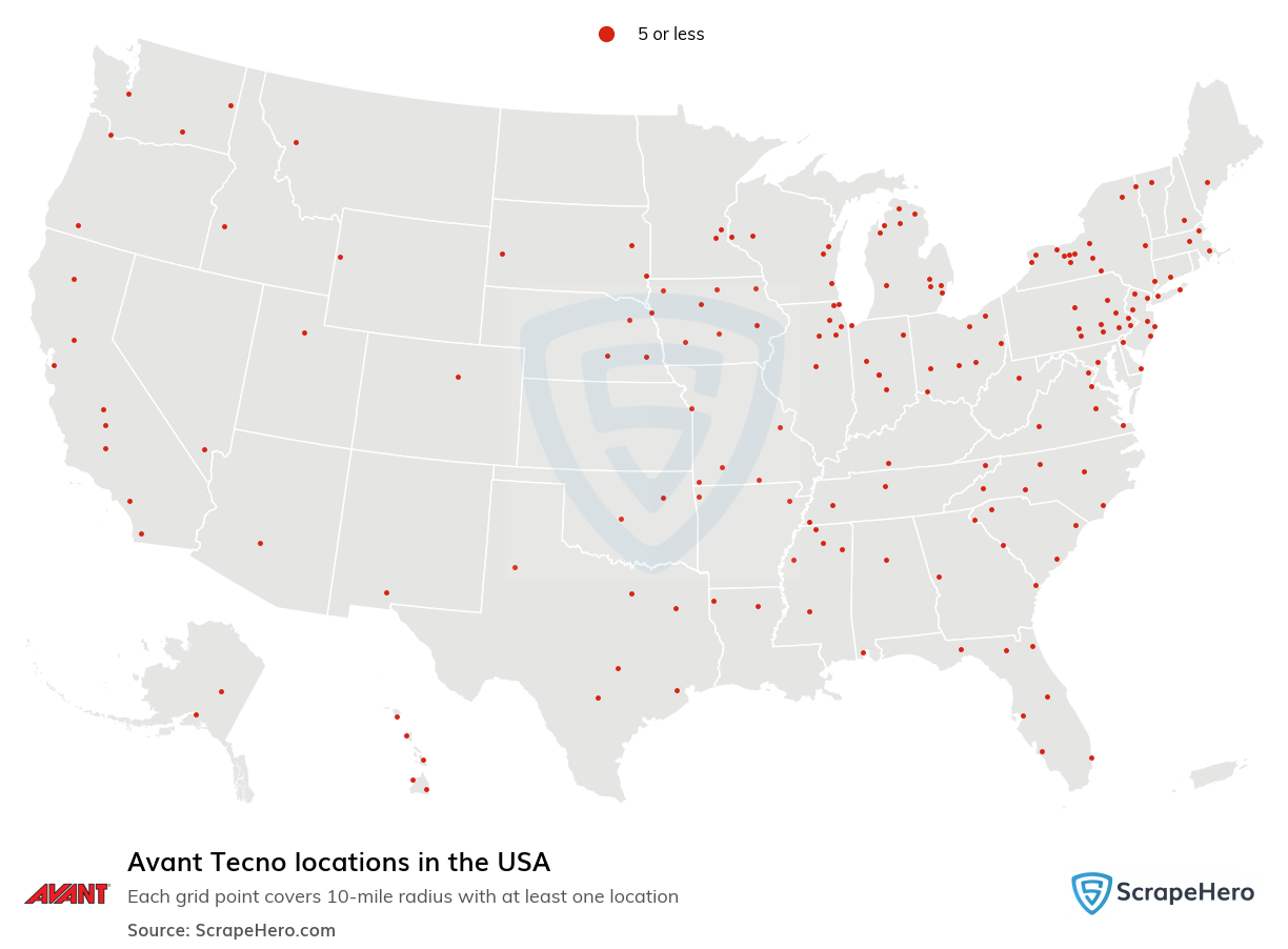 Avant Tecno locations
