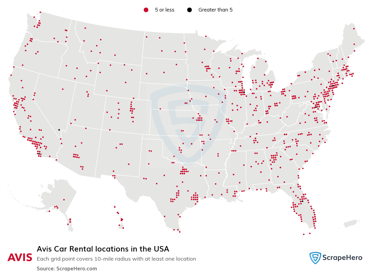 Avis Car Rental locations