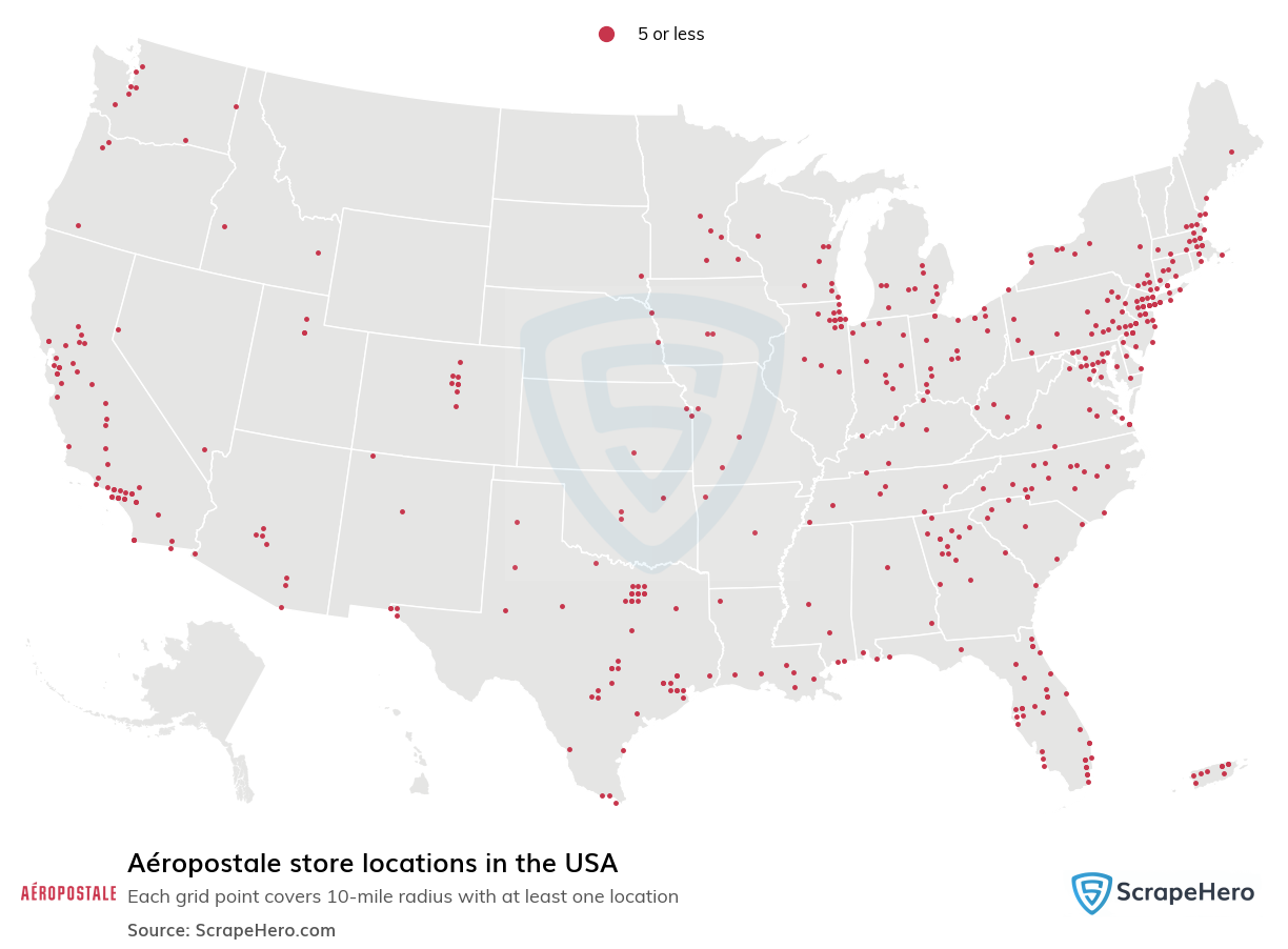 Aéropostale store locations