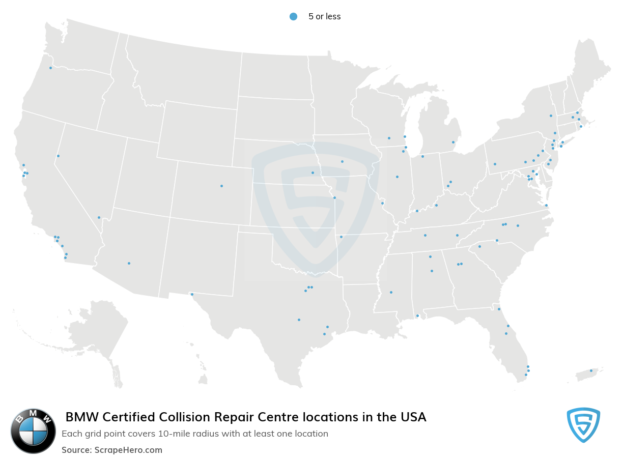  BMW Certified Collision Repair Centre locations