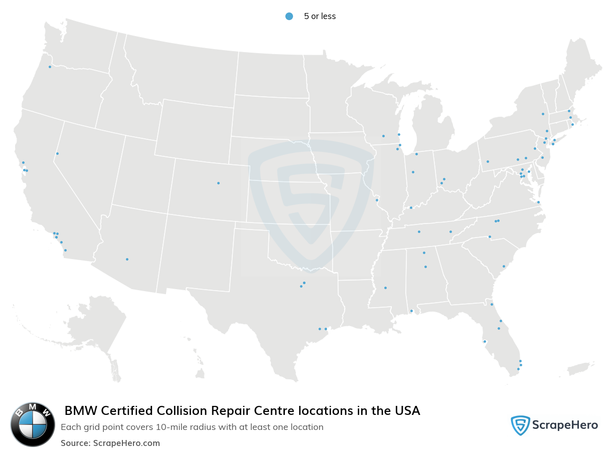  BMW Certified Collision Repair Centre locations