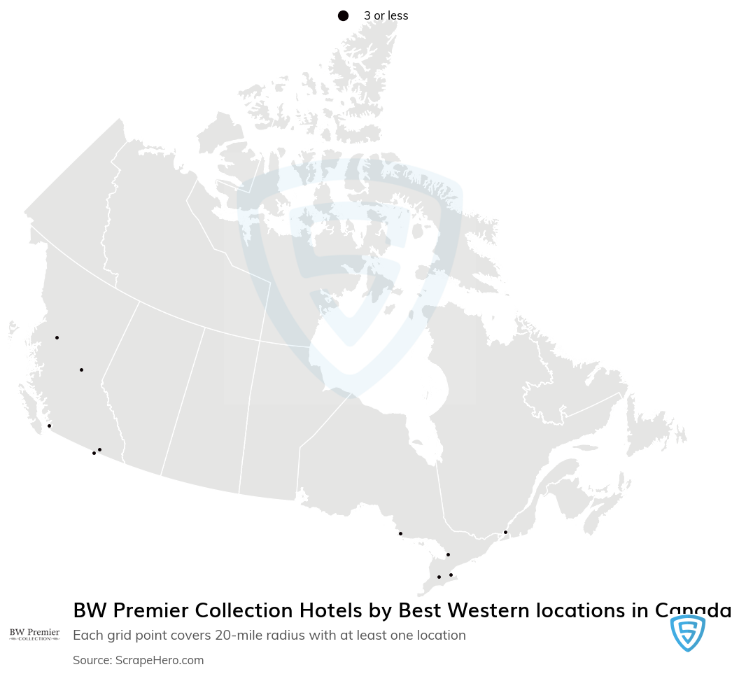 BW Premier Collection Hotels by Best Western locations