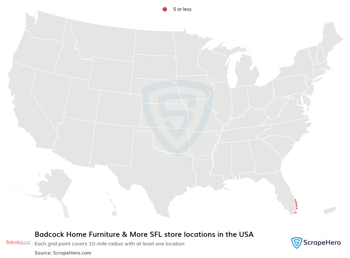 Map of  locations in the United States in 2025