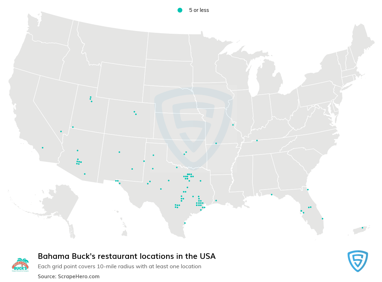 Bahama Buck's restaurant locations