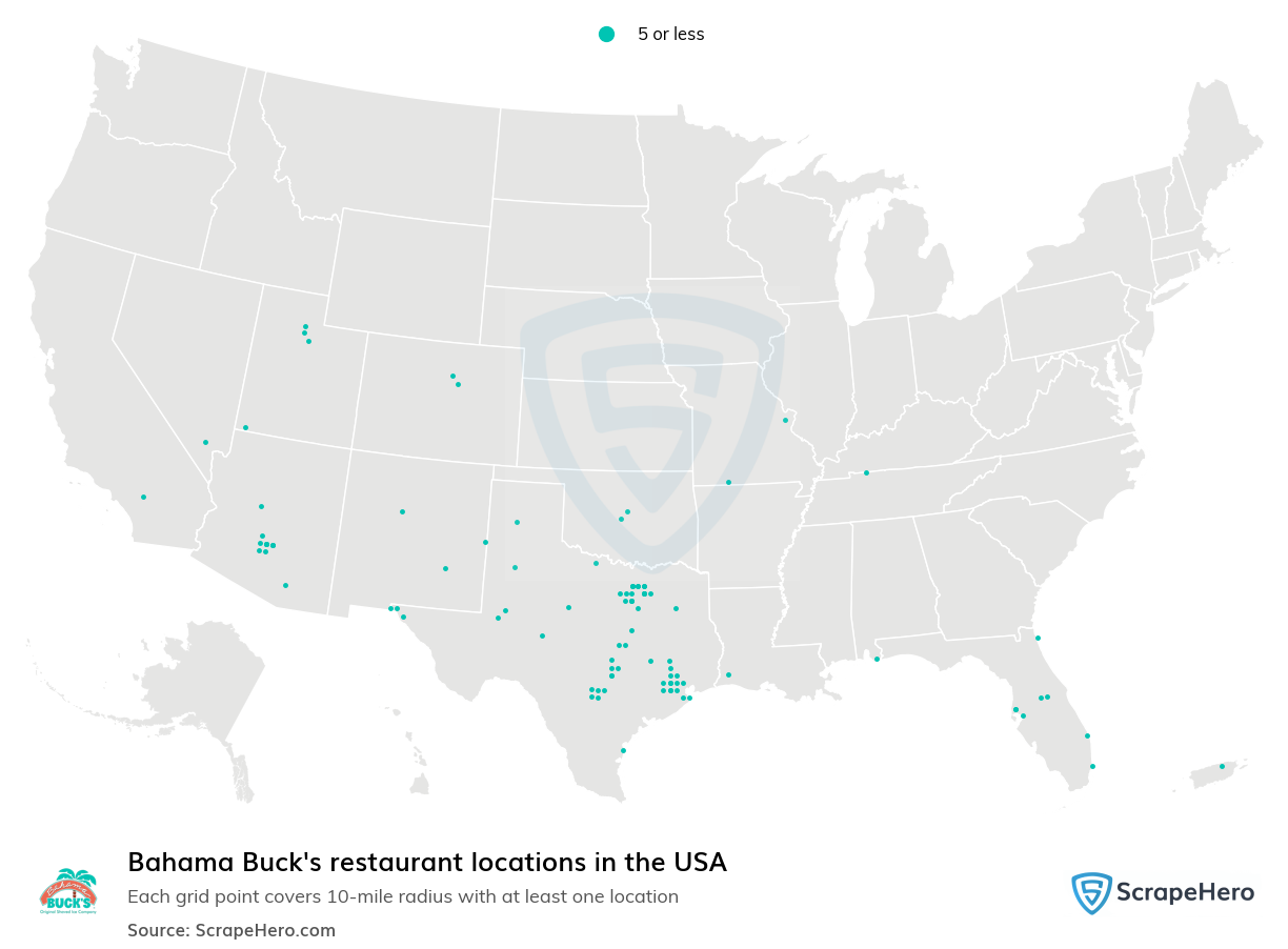 Bahama Buck's restaurant locations