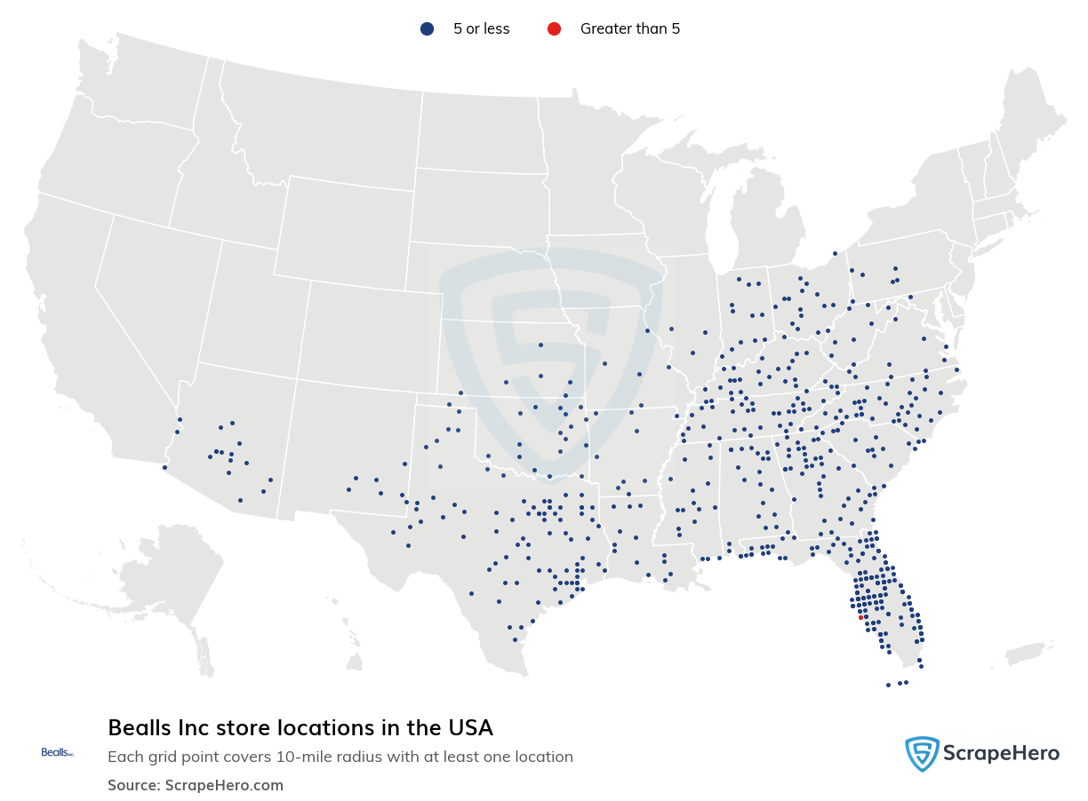 Bealls Inc store locations