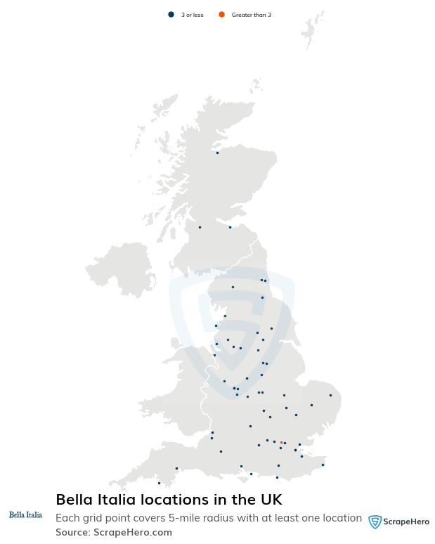 Bella Italia restaurant locations