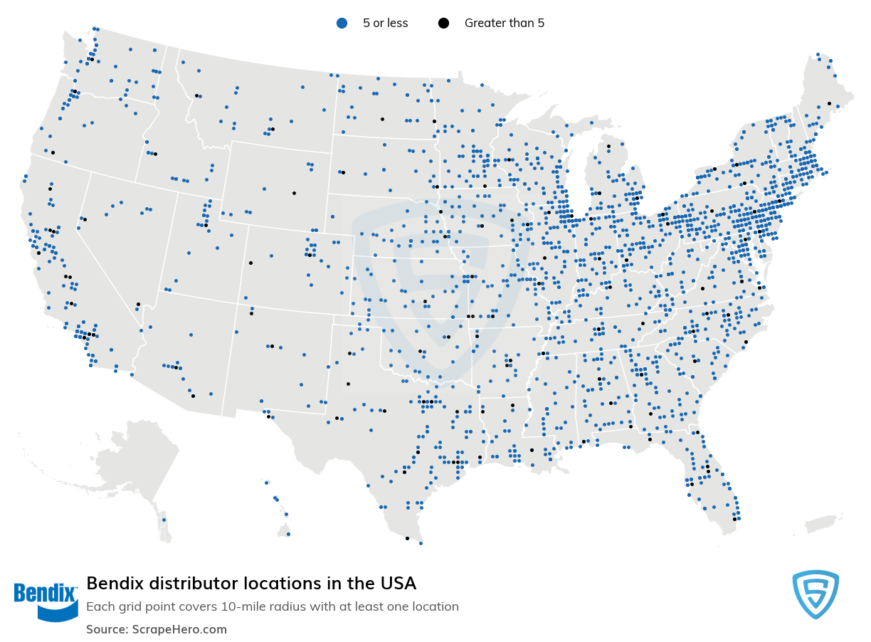 Bendix distributor locations