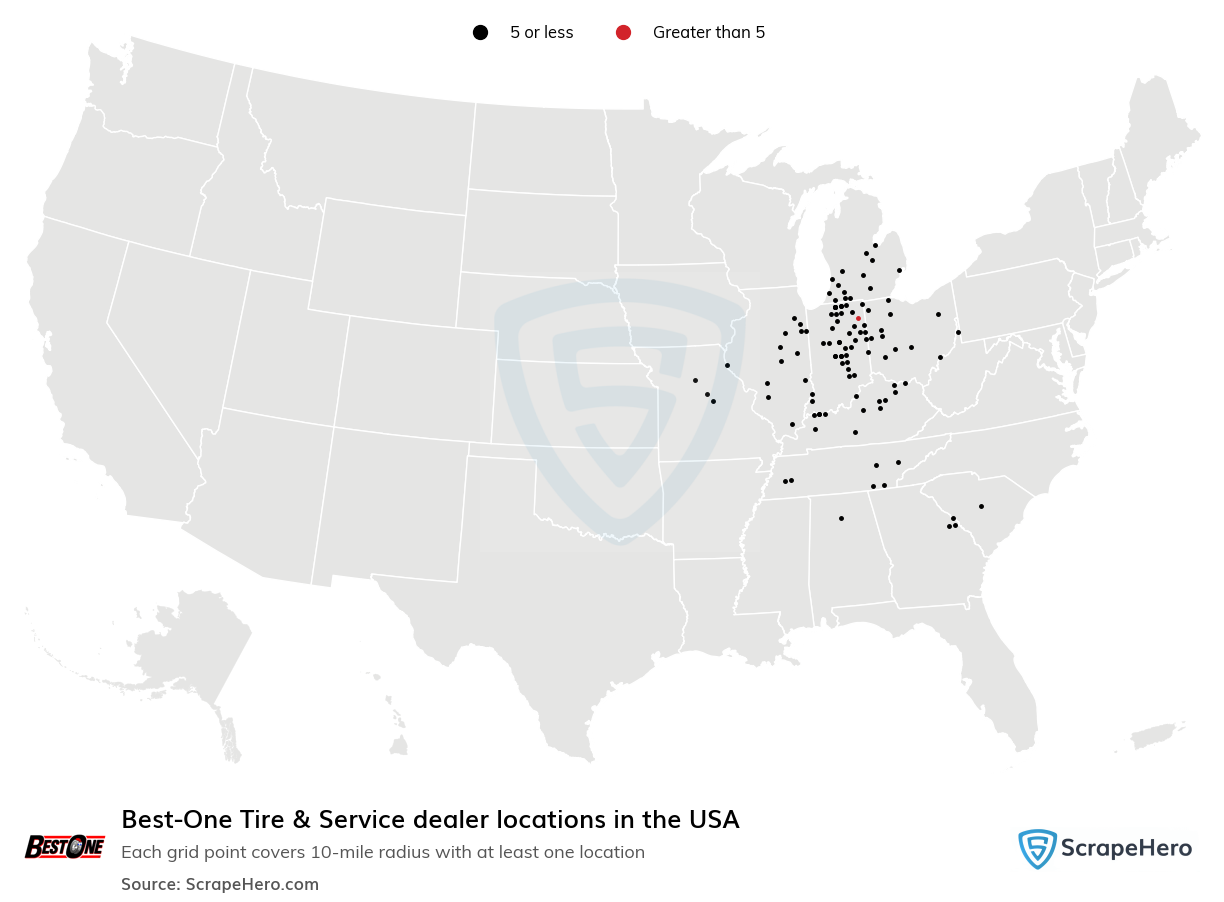 Best-One Tire & Service dealer locations