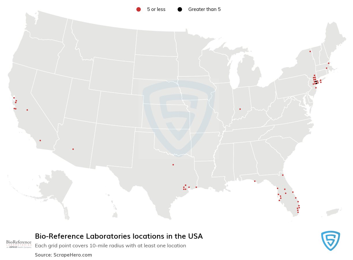 Bio-Reference Laboratories locations