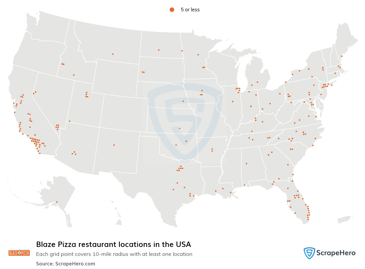 Blaze Pizza restaurant locations