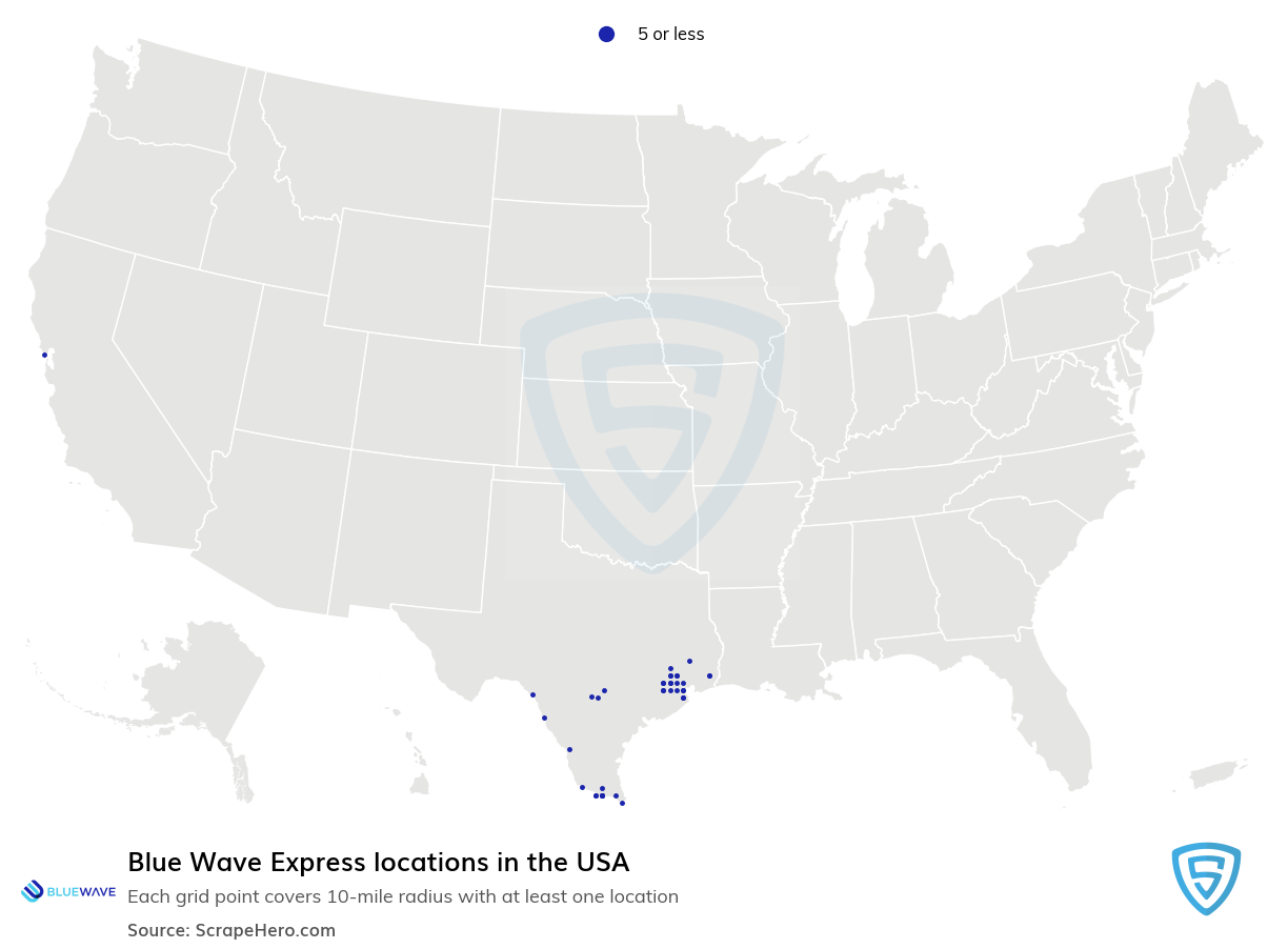 Blue Wave Express locations