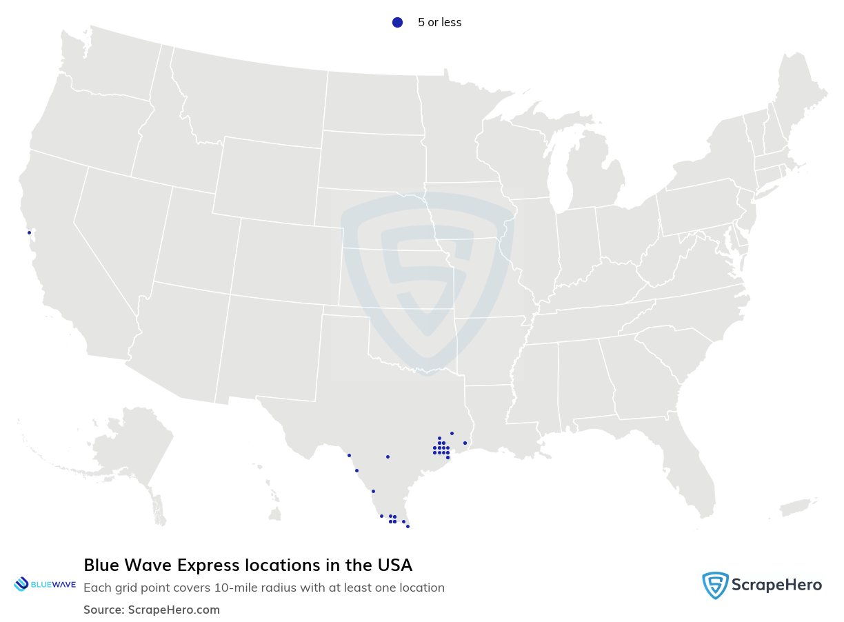 Blue Wave Express locations