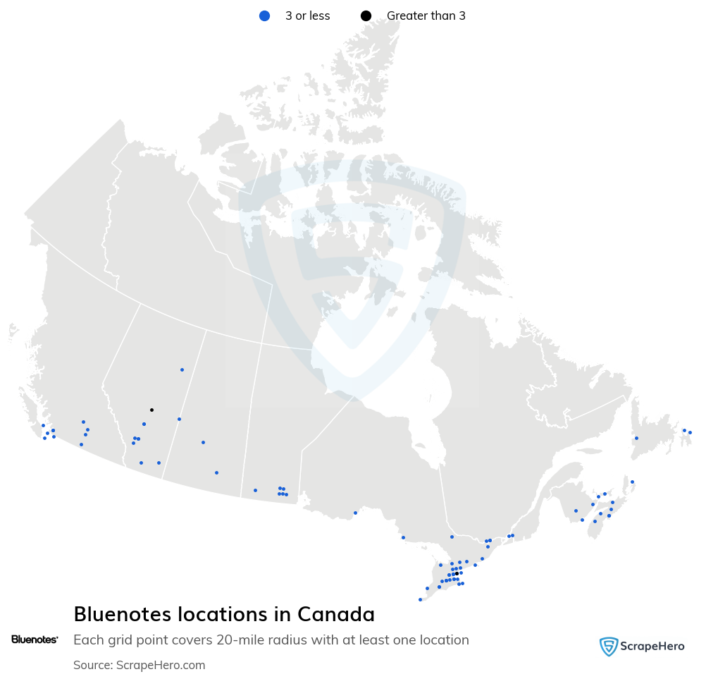 Bluenotes locations