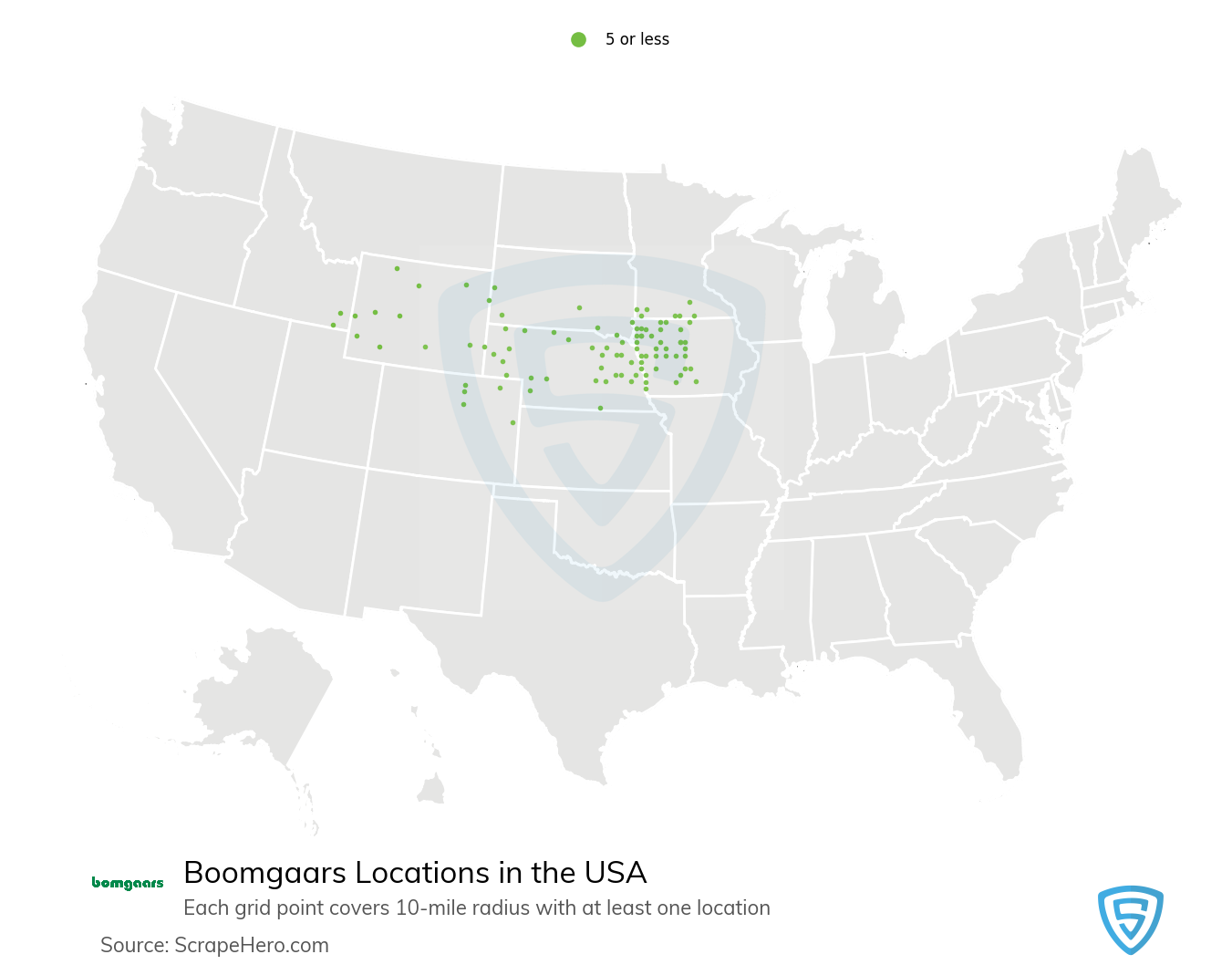 List of all Boomgaars locations in the USA ScrapeHero Data Store