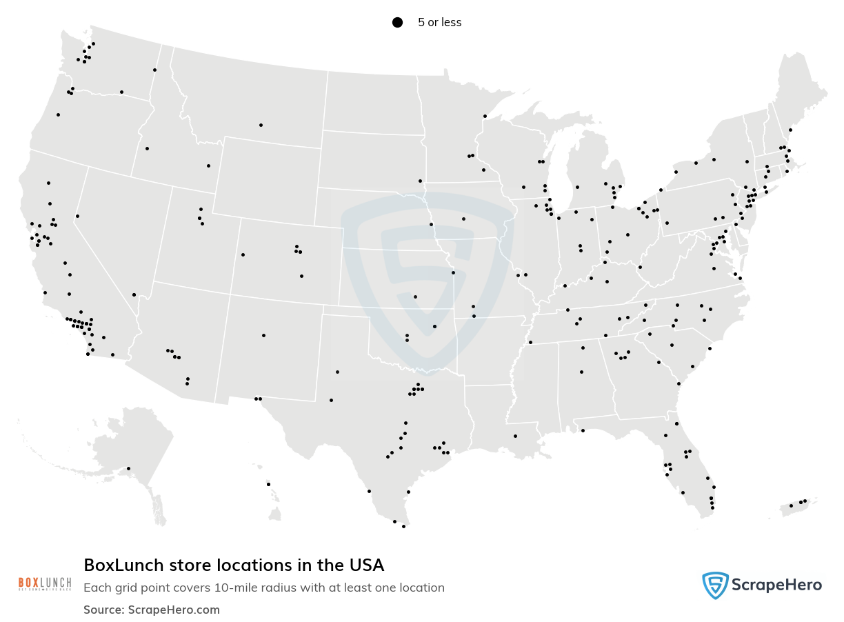 BoxLunch store locations