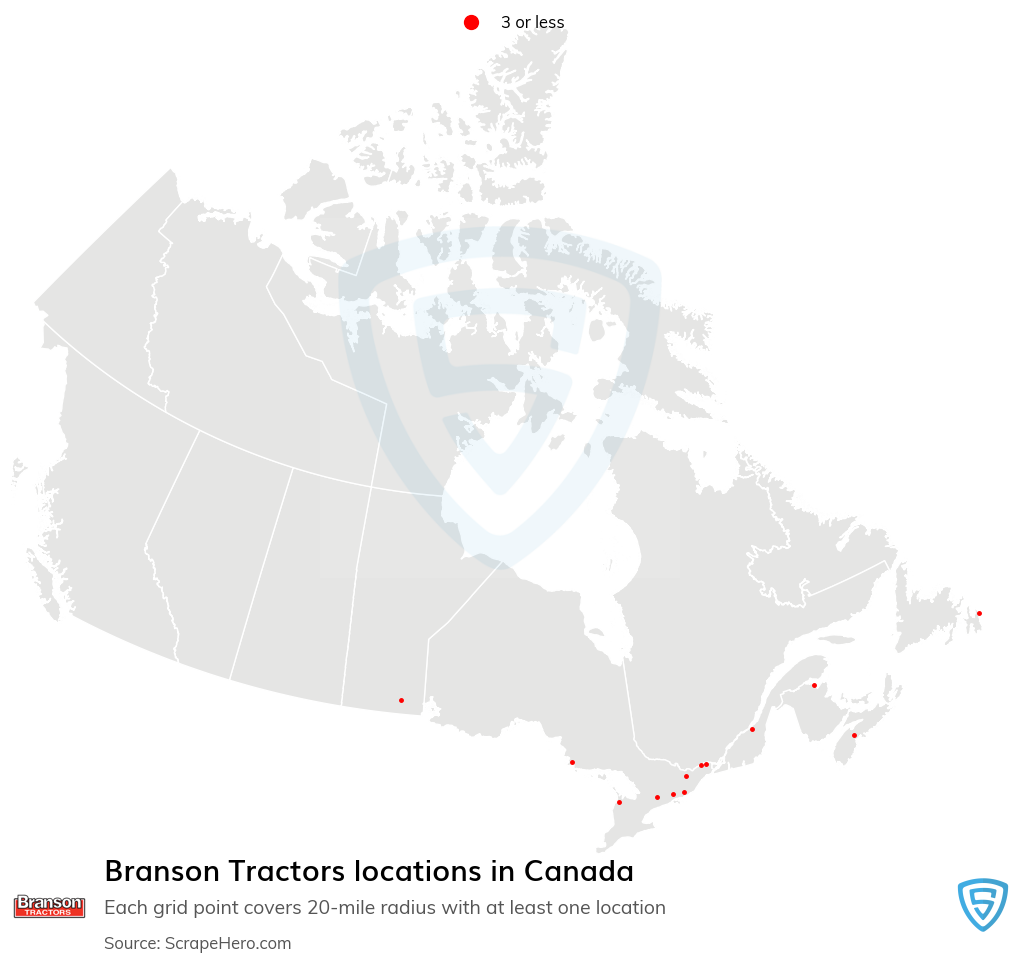 Branson Tractors dealership locations