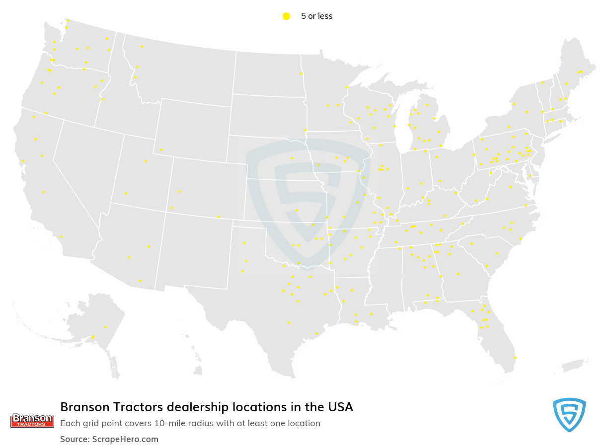 Branson Tractors dealership locations