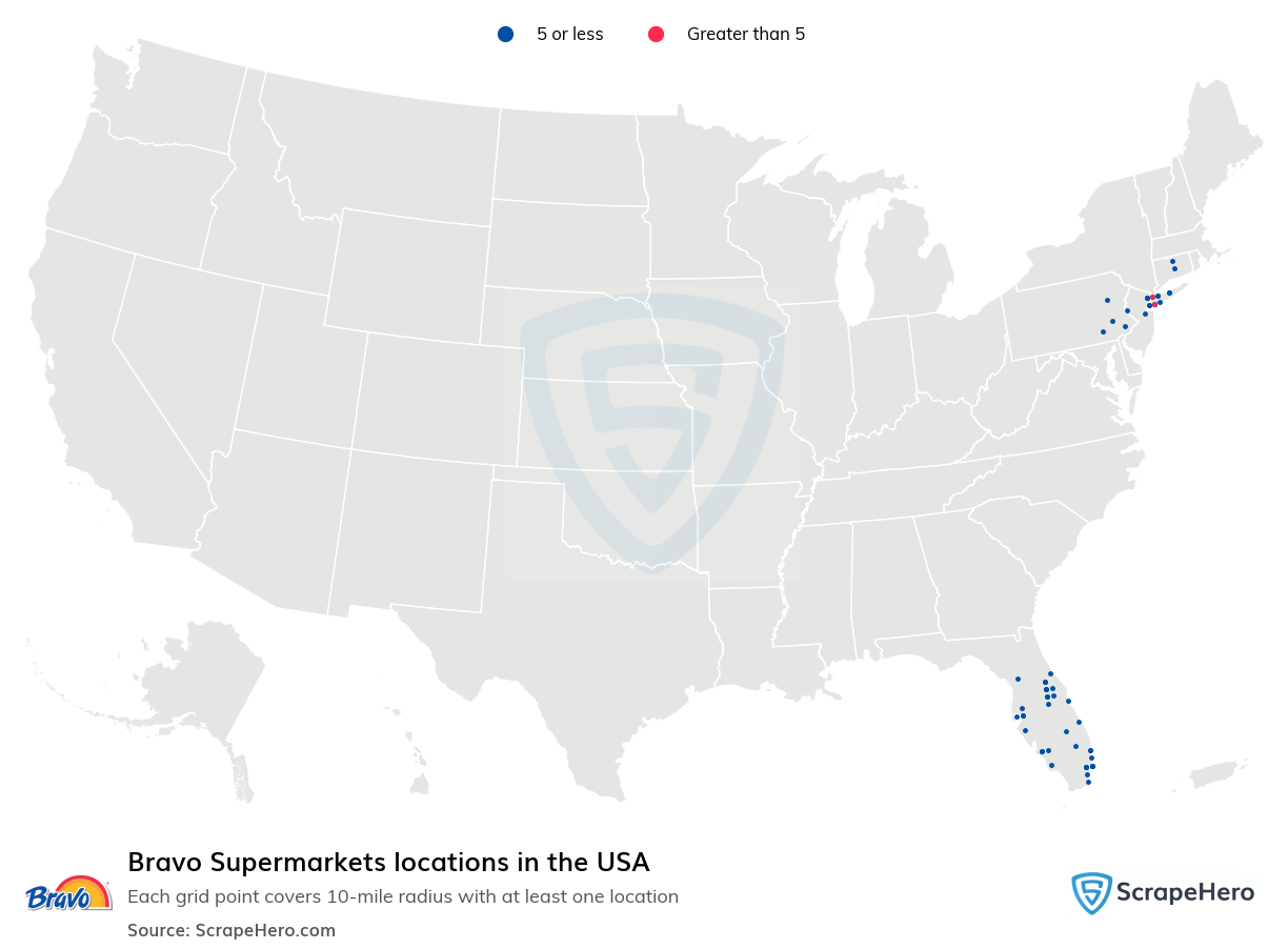 Bravo Supermarkets locations