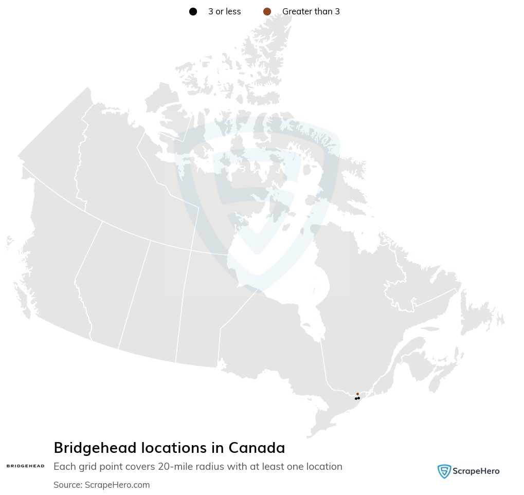 Bridgehead restaurant locations